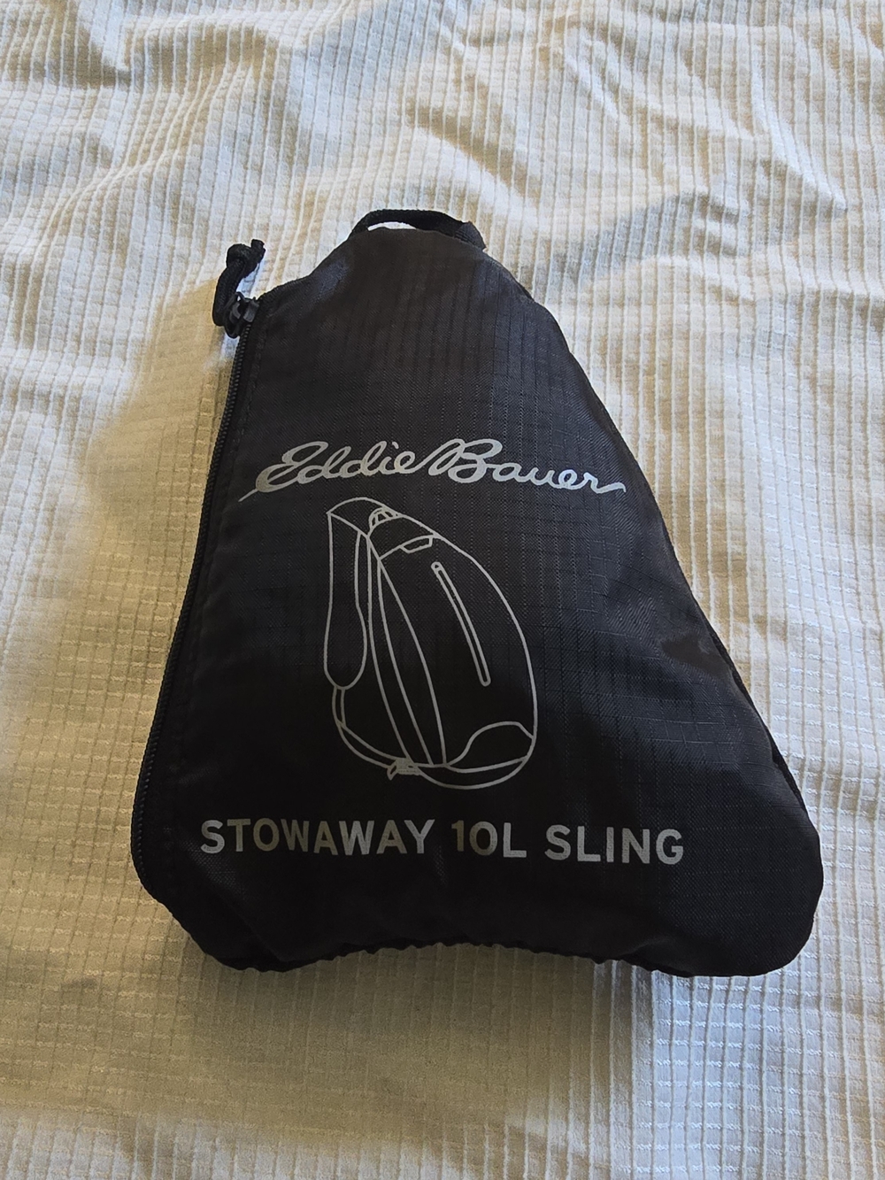 Eddie Bauer Black Compact Stowaway Sling Pack